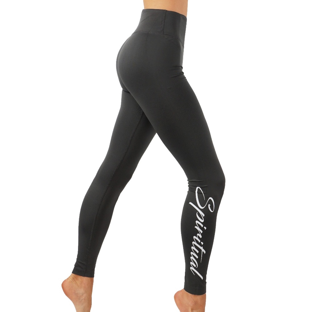 Side novelty workout leggings with key pocket - Picture 1 of 2